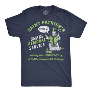 Mens Funny T Shirts Saint Patricks Snake Removal Service Sarcastic St Paddys Day